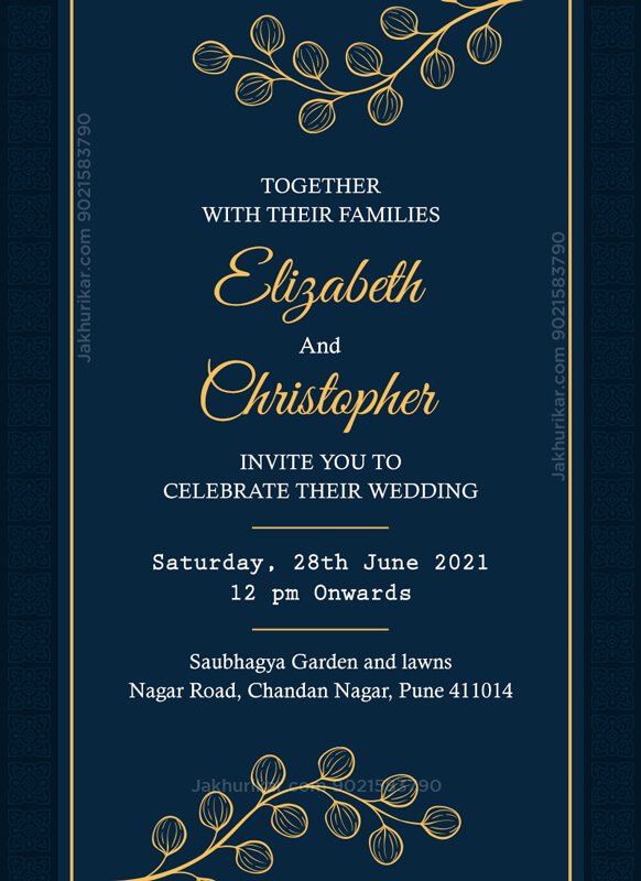  Digital invitation card | save the date invitation 